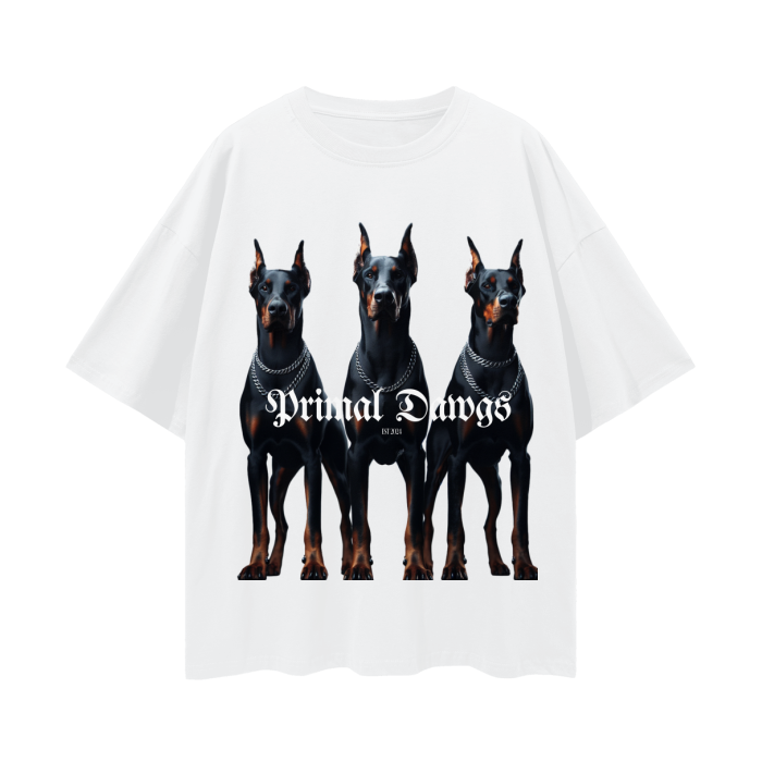 Doberman Unisex Oversize Deep Drop Shoulder Tee